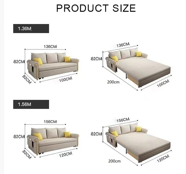 Braylene Three Seater Sofa Bed-DodiTec WC1