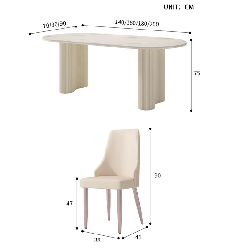 Peru Dining Table, White-DodiTec WC1