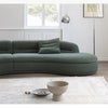 Yannik Four Seater Curved Sofa, Green