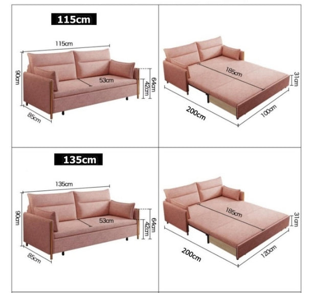 SB122 Two Seater Sofa Bed-DodiTec WC1