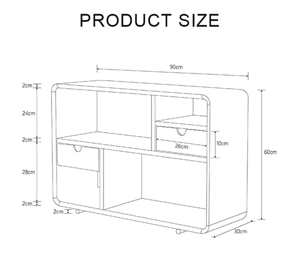 Franco Side Table, Side Storage, Oak-DodiTec WC1