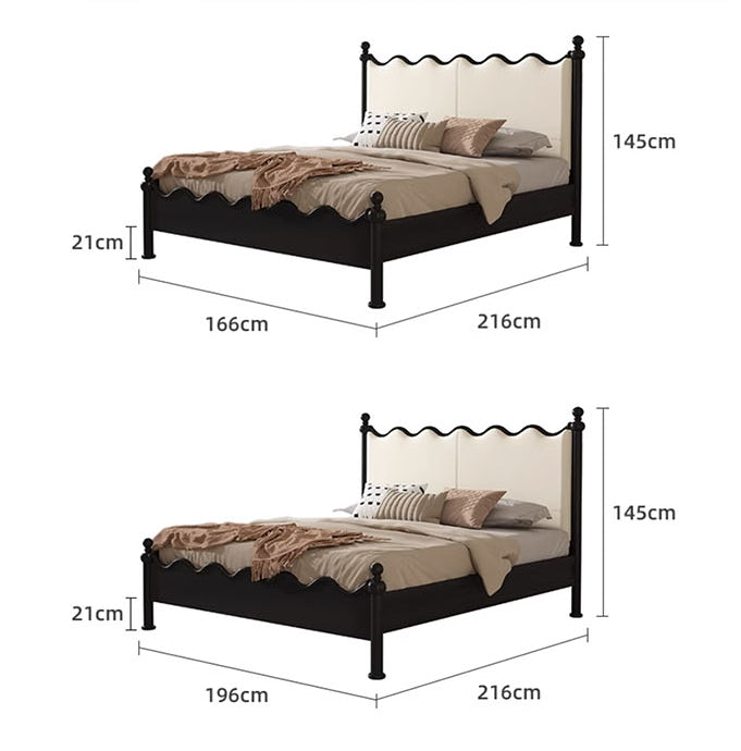 Roberta King Size / Super King Bed, Cream & Black-DodiTec WC1