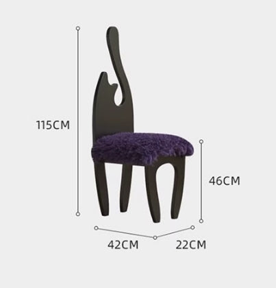 Tiffany Black Cat Dining Chair-DodiTec WC1