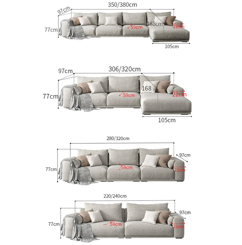 Frances Two / Three Seater Sofa, Cotton Linen-DodiTec WC1