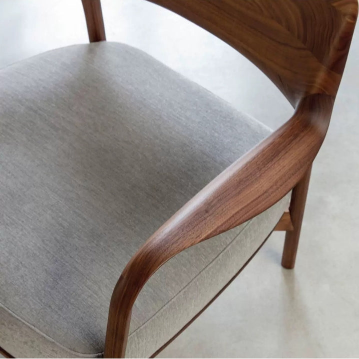 Fauteuil inspiré de Hans Wegner, chêne foncé 