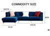 WH215 Three Seater Corner Sofa, Velvet-DodiTec WC1