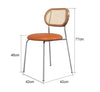 Ozzie Rattna Dining Chair, Round Seat Pad-DodiTec WC1