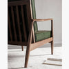 Fauteuil Hans CH32 vert, bois massif