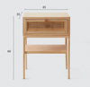 Cement Bedside Table, Light Oak-DodiTec WC1