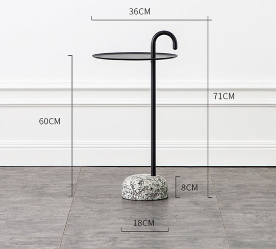 Stone Crutch Side Table, Black-DodiTec WC1