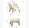 Philip Arc Sheepskin Armchair And Ottoman, Clearance-DodiTec WC1