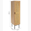 Uno G4 Single Rattan Wardrobe, Oak-DodiTec WC1