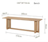 Gavril Rattan Dining Table, Oak, Rectangle-DodiTec WC1