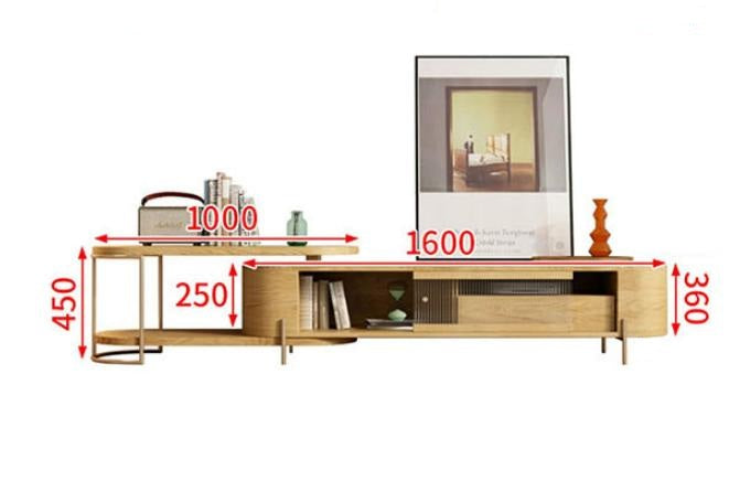 Amanda Living Room Set, Amanda Coffee Table and TV Stand, Light Oak | DodiTec WC1