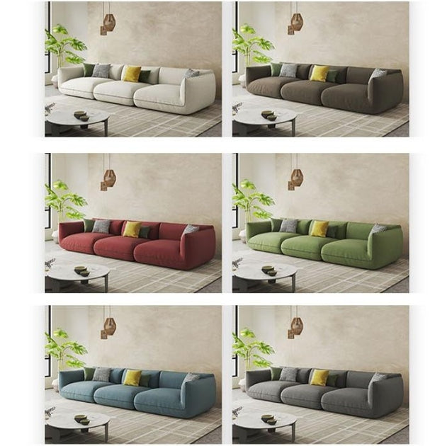 TOFU Agnes Three Seater Sofa, Suede-DodiTec WC1