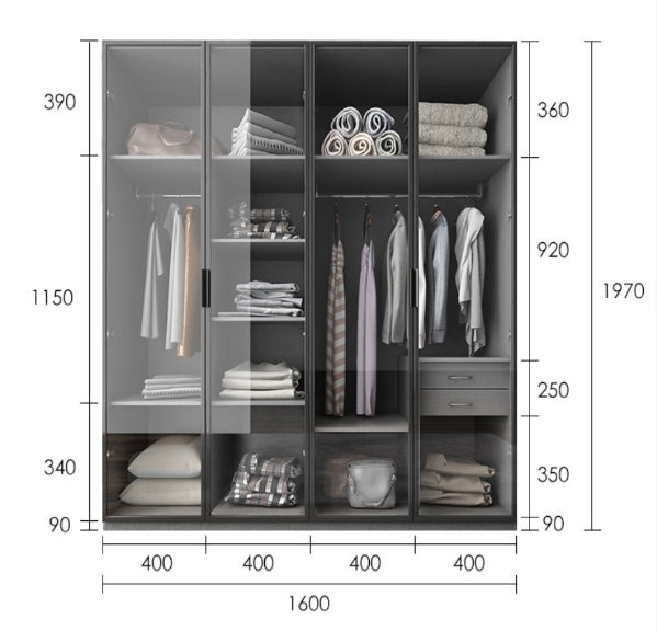 KA9370 Wardrobe, Different Sizes Available-DodiTec WC1