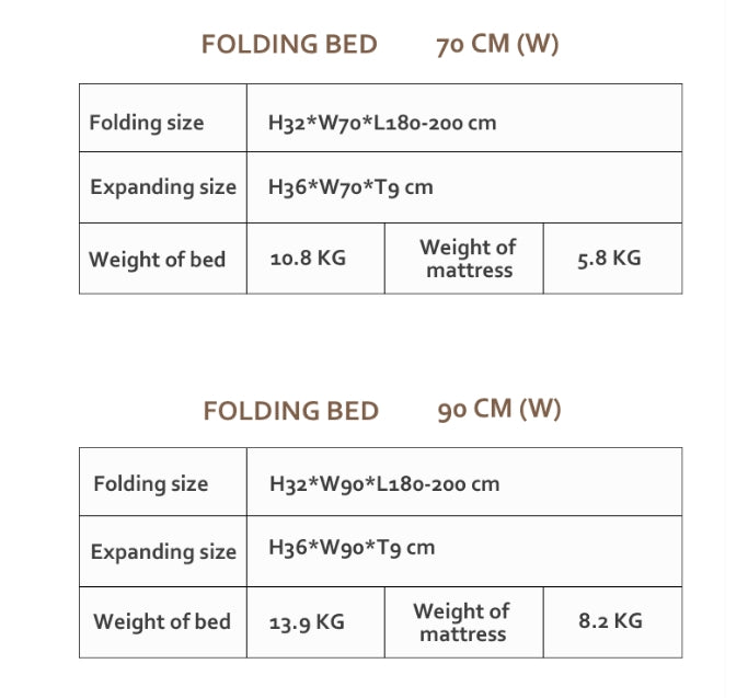 Accordion Folding Single Bed-DodiTec WC1