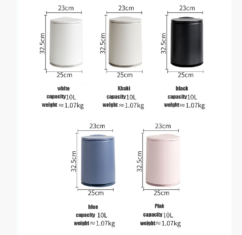 Nordic Touch Top Rubbish Bin, Three Sizes Available-DodiTec WC1