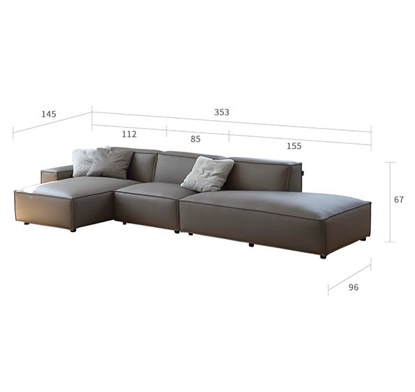 Valdemar Cube Sofa, Leathaire-DodiTec WC1