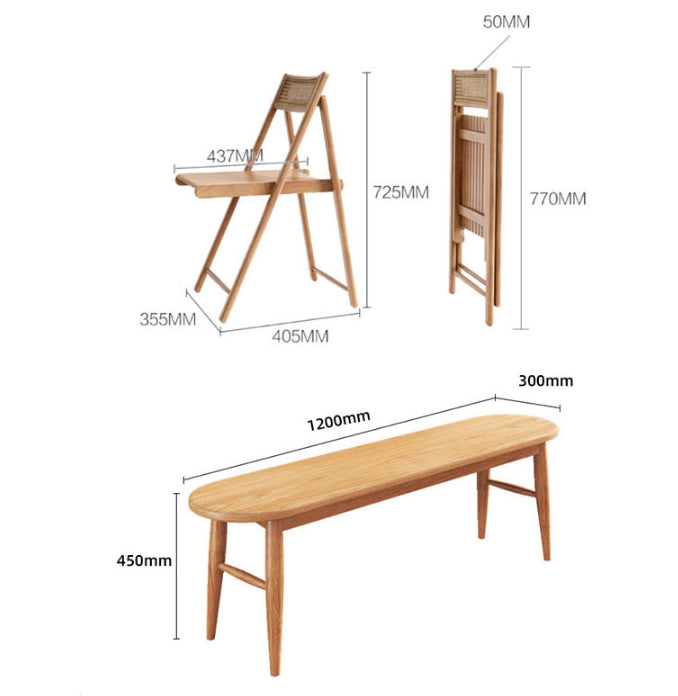 Valerie Extendable Dining Table With Bar Island, Oak, With USB Charger-DodiTec WC1