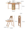 Nydia Foldable Dining Table Set, With Storage and Rattan Design, Wood-DodiTec WC1