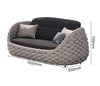 Marbella Textilene Rope Woven Outdoor Sofa Set, Grey-DodiTec WC1