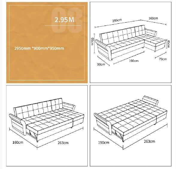 SB162 Three Seater Sofa Bed-DodiTec WC1