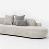 Cosima Grey Four Seater, Five Seater Curved Sofa, Long Sofa Suedue