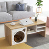 Marioni Coffee Table With Pet House, Wood | DodiTec WC1