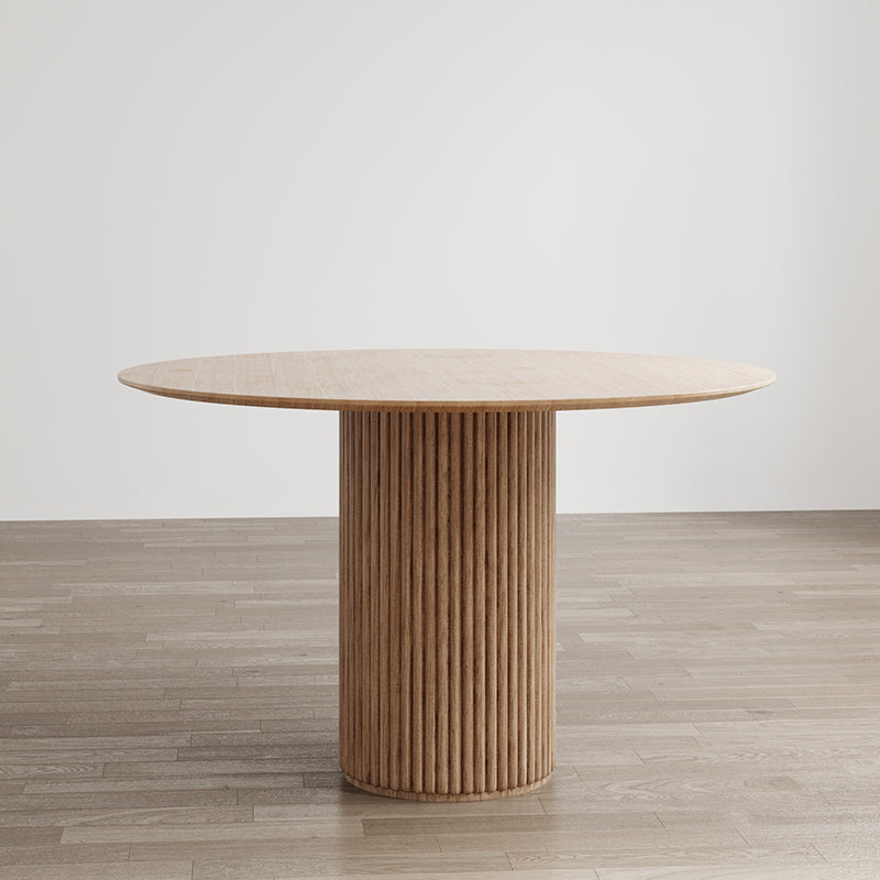 Ivar Round Dining Table, Oak | DodiTec WC1