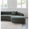 Yannik Four Seater Curved Sofa, Green