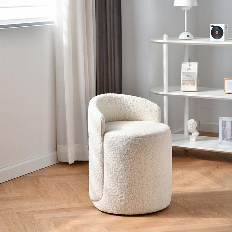 Nora Ottoman Footstool, White Boucle, Clearance | DodiTec WC1