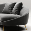 Slender Modern Curved Two Seater, Three Seater, Four Seater Sofa, Armchair, Velvet