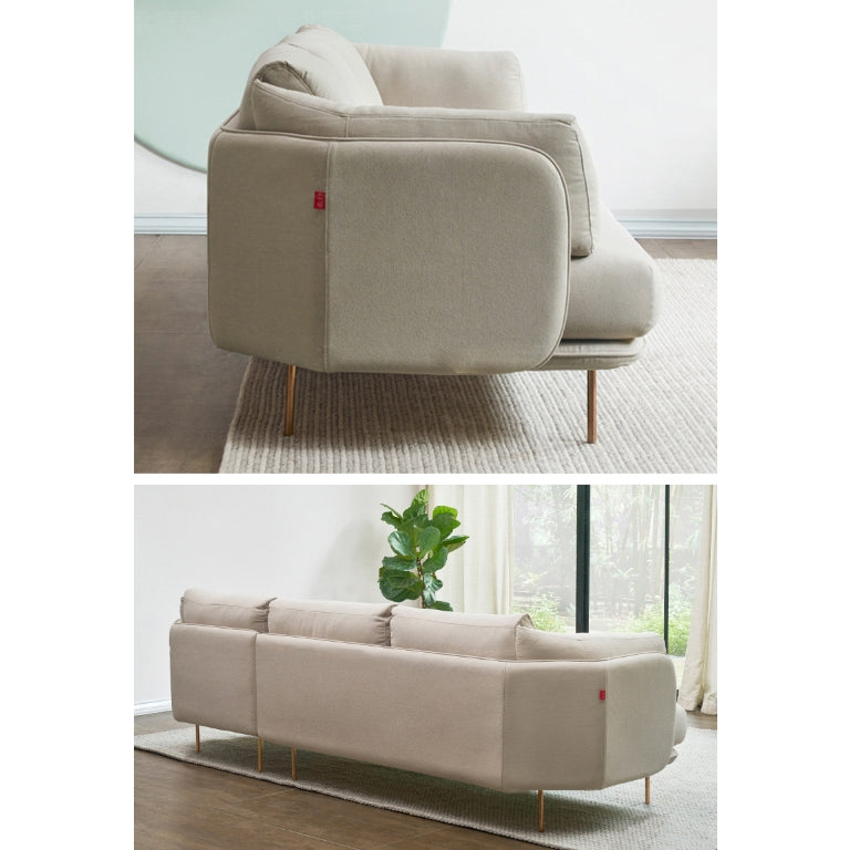 U182 Two Seater, Three Seater, Four Seater Corner Sofa, Off-White Cotton Linen