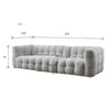 Zobah Two Seater, Three Seater Sofa, Grey Boucle