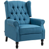 DodiOnline 150° Reclining Vintage Armchair, with footrest - Blue