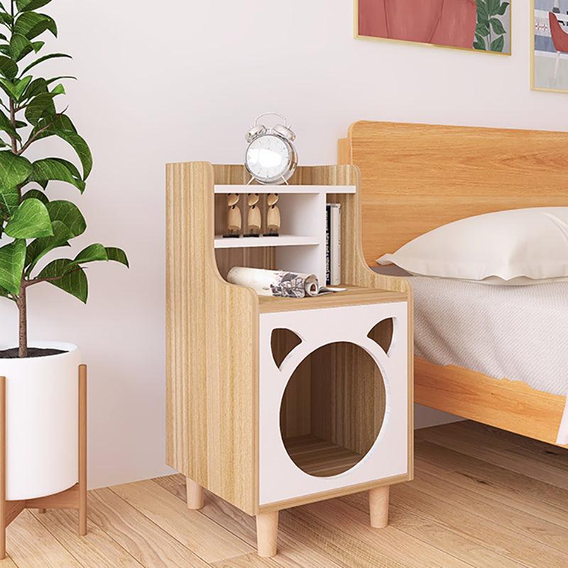 Pura Side Table With Pet House, Wood | DodiTec WC1