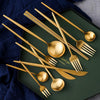 11 Piece Cutlery Set, Gold | DodiTec WC1