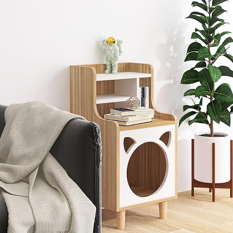 Pura Side Table With Pet House, Wood | DodiTec WC1