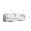 Ransom Two Seater Sofa, Linen-DodiTec WC1