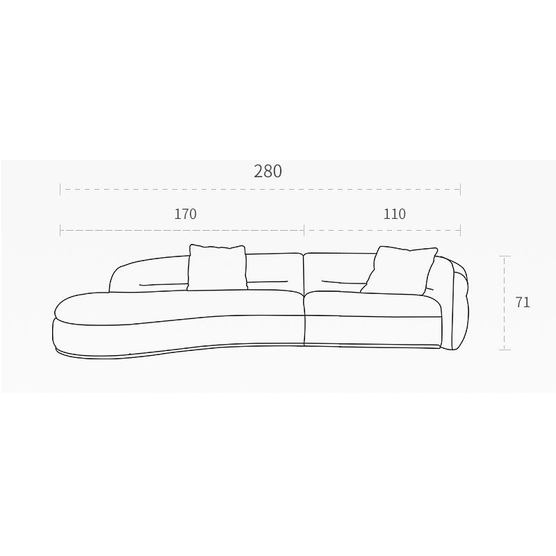 Yannik Curved Three Seater Sofa, Green-DodiTec WC1