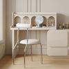 Dinah Dressing Table With Sideboard, Cream or Black-DodiTec WC1