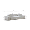 Zaavan Modular Two Sofa, Linen-DodiTec WC1