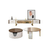 Hopetree White Coffee Table Set With TV Stand, | DodiTec WC1