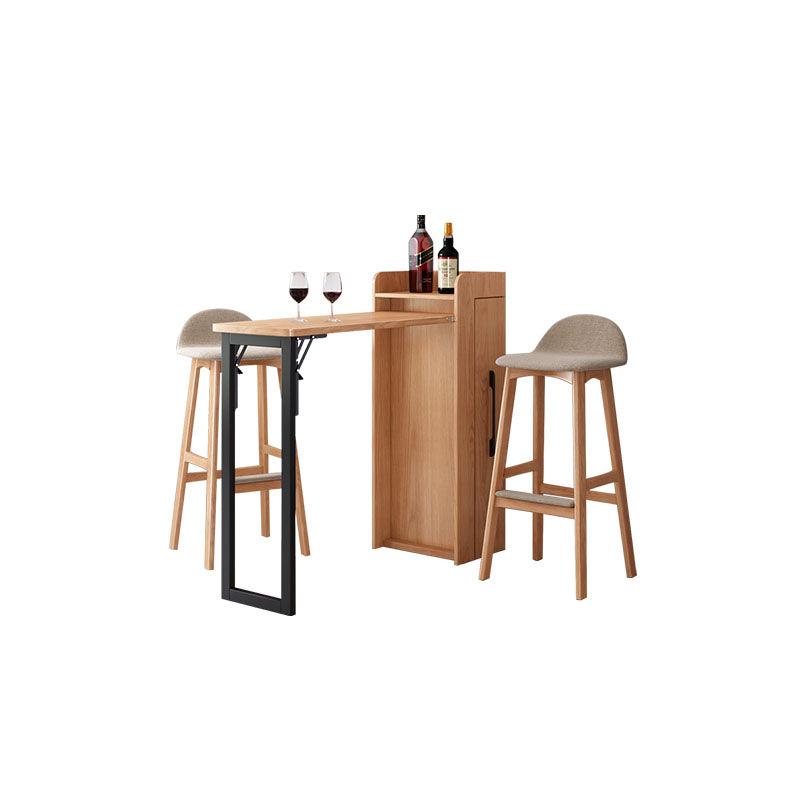 Liz Bar Table Set, With Wine Cabinet, Oak, Extandable | DodiTec WC1