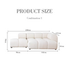 Lysander Velvet Module Three Seater Sofa, White-DodiTec WC1