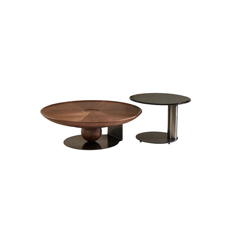 Ian Round Coffee Table Set, Solid Wood | DodiTec WC1