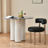 Nelli Modern Round Dining Table, Marble-DodiTec WC1