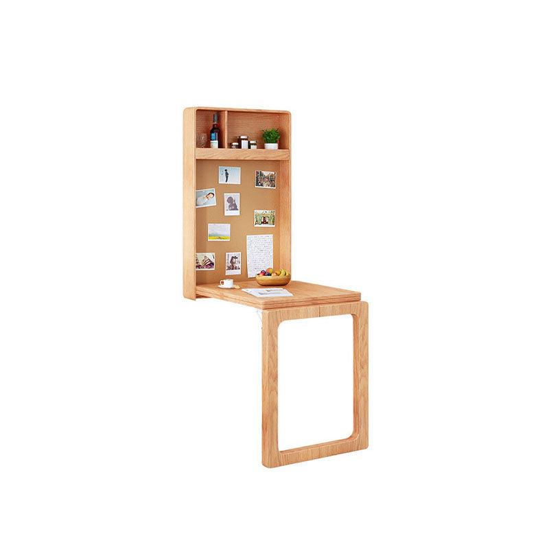 Pearl Happy Family Foldable/ Extendable Dining Table Set, Oak, Wall Attached | DodiTec WC1