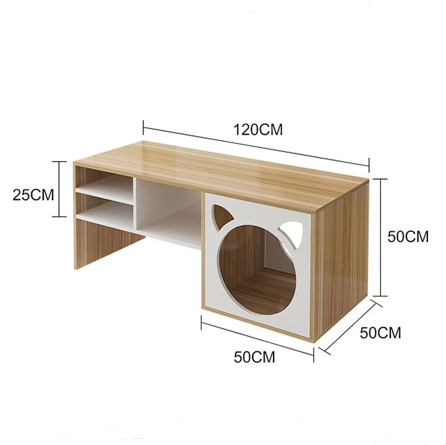 Marioni Coffee Table With Pet House, Wood-DodiTec WC1